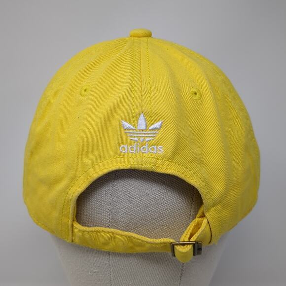Adidas Trefoil Logo Slideback Baseball Hat Yellow One Size Embroidered - Picture 6 of 9